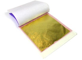 Genuine 23 KARAT GOLD LEAF - 1 BOOK OF 25 LEAVES On Sale