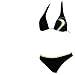 Arena Damen Bikini Luisiana, black/citronella/white 53, 40, 14799