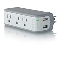 Belkin Mini Surge 3OUT Wall Mount 75K 918J with USB Charger