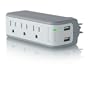 Belkin Mini Surge 3OUT Wall Mount 75K  918J with USB Charger
