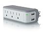 Belkin Mini Surge 3OUT Wall Mount 75K  918J with USB Charger