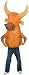 Sporting Goods : Gemmy Airblown Big Animal Head Costume-Bull Adult