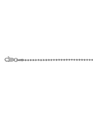 Sterling Silver Rhodium Plated Bead Chain (1.2mm)
