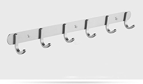 European Design Home Wall-Mount 6 Row Hook Rack, Space aluminum