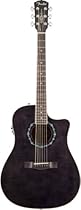 Hot Sale Fender T-Bucket 300CE Cutaway Acoustic-Electric Guitar, Flamed Maple Top, Mahogany Back and Sides, Fishman Preamp - Transparent Black