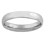 14 Karat White Gold 4mm Comfort Fit Wedding Band