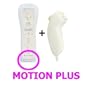 2en1 blanco MANDO CONTROLLER REMOTE NUNCHUK MOTION PLUS PARA NINTENDO WII
