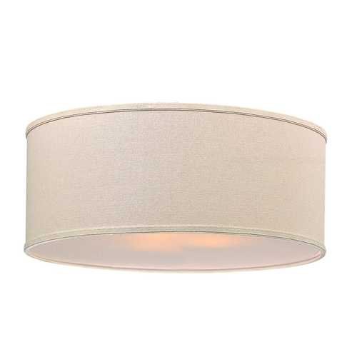Cream Linen Drum Shade from Destination Lighting