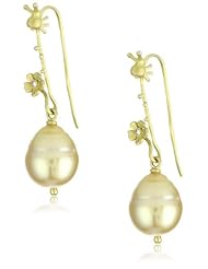 Vibes "Whimsical" 18 Karat Gold South Sea Pearl and Diamond Earrings