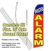 Auto Alarm (Blue/Red) Feather Banner Flag Kit (Flag, Pole, & Ground Mt)