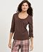 Alfani Journey to Belize Long-Sleeve Jersey Top