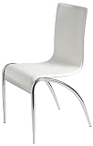 ITALMODERN Grace Leather Chair, White, Set of 4