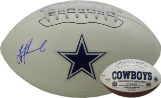 Troy Aikman Signed Dallas Cowboys Logo Football- Aikman Hologram