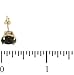 14K Yellow Gold Stud Earring Aprx .24 Carat Total Weight, 3mm Each Round Black Simulated Diamond Earring. Set on Prong Setting & Friction Style Post