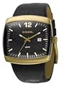 Diesel Gents DZ1205 Black Leather Strap With Black Dial Date Function
