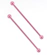 Pink Anodized Stainless Steel Industrial - 14 Gauge - 1.875 Inches Length - Sold as a Pair