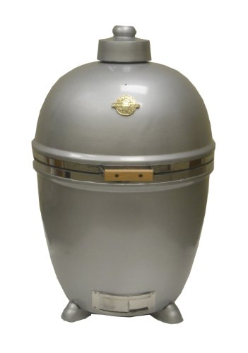 Grill Dome Infinity Series Ceramic Kamado Charcoal Smoker Grill, Silver, Large