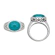 Oval Reconstituted Turquoise/Filigree Side Ring