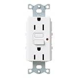 Lutron SCR-15-GFTR-SW Satin Colors 15A GFTR Electrical Socket Receptacle, Snow