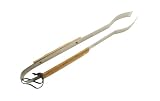 Charcoal Companion Oval Pro Chef  Oak Handle Tongs