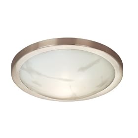 Eglo  87852A Timor, Nickel/White Marble, 1-Light Wall/Ceiling Light Fixture