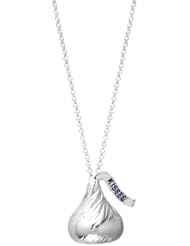 Hersheys Kiss Jewelry Sterling Silver Large 3D Shaped Pendant