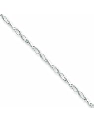 0.1 Carat 14K White Gold Diamond Bracelet