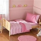 Toddler Bedding- 4 Piece Toddler Bed Set Lt. Pink / Dark... Toddler Bedding- 4 Piece Toddler Bed Set Lt. Pink / Dark...