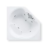 Jason Designer Flora FL550 Corner 60 x 60 x 20.5 Combination Air-Whirlpool Hydrotherapy Bathtub Standard Edition - White