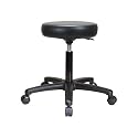 Perch Single lever swivel stool 20-28" (Hard Floor Casters/Black Fabric)