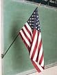 24" x 36" RAYON U.S. CLASSROOM FLAG MOUNTED ON STAFF