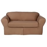 Casual Home Twill 2-pc. Loveseat Slipcover - Burnished Tan