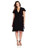 Tiana B Womens Plus Size Faux Wrap Dress