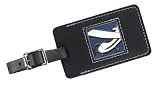 Plane Leather Luggage Tag