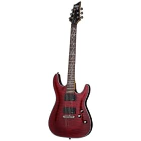 Schecter Damien Special Electric Guitar - Crimson Red: Musical Instruments