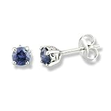 0.56 Carat 14KWhite Gold I1 BLUE DIAMOND Stud Earrings