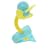 Childs push chair fan with clip - blue