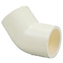 NIBCO 4706 Series CPVC Pipe Fitting, 45 Degree Elbow, 1/2" Slip