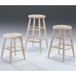 Click here to buy Unfinished Scooped Seat Backless Bar Stool by Furniture.