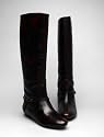 Frye Bonnie Tall Riding Mini Buckle Boot in Red & Black