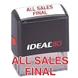 ALL SALES FINAL Red Stock Self-Inking Rubber Stamp