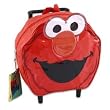 Elmo Head Shaped Mini Roller Backpack - Childrens Toddler Preschooler Travel Bag - Elmo Rolling Backpack