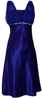 prom dresses, Satin Chiffon Prom Dress Holiday Formal Gown Bridesmaid Crystals Knee-Length - XL