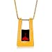 14K Yellow Gold Garnet Pendant w/Chain 18