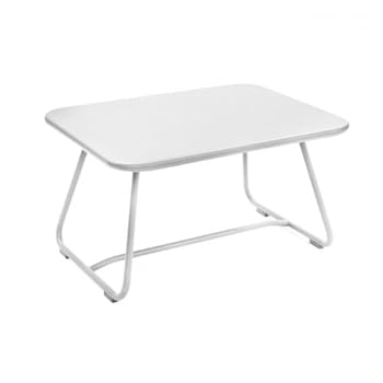 Sixties - Table d'Appoint blanc coton / 75,5x55,5cm