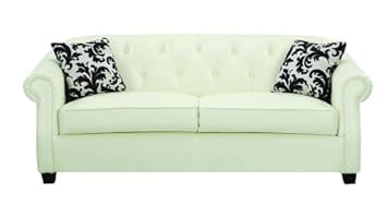 Kristyna Soft Cream Bonded Leather Sofa by Coaster,Coaster,502551,293882