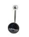 Genuine Ed Hardy Stainless Steel Belly Ring - "Ed Hardy" in 10mm - 14 Gauge - 5mm Ball - Sold Individually