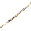 14K Yellow Gold Tanzanite and Diamond Bracelet