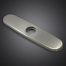 Buy 8 Kitchen Sink Faucet Hole Cover Deck Plate Escutcheon, Brushed Nickel by GHFaucet now!
