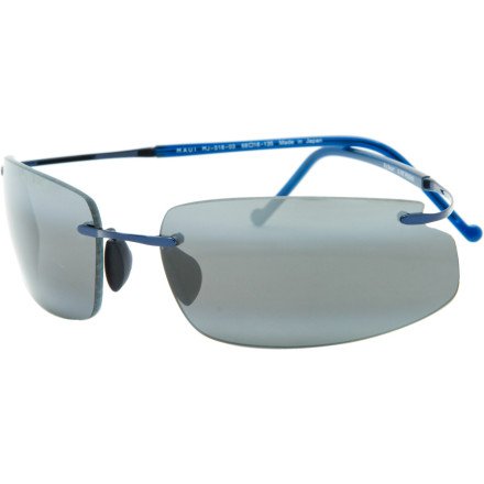 Maui Jim 518-03 Blue Big Beach Rimless Sunglasses Polarised Sailing, Fishing, Lens Category 3